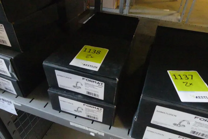 2x Karton FORMAT Basic Spültisch-Einlochbatterie mit Kettenhalter, HU-Auslauf 200mm, chrom